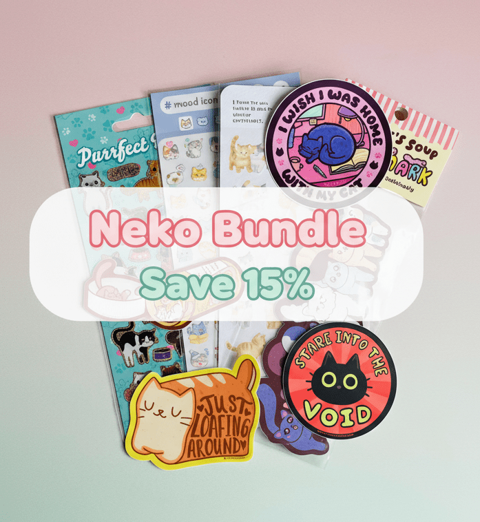 Cosy Neko Bundle - Cat Lover Gift Set - Neko Stationery