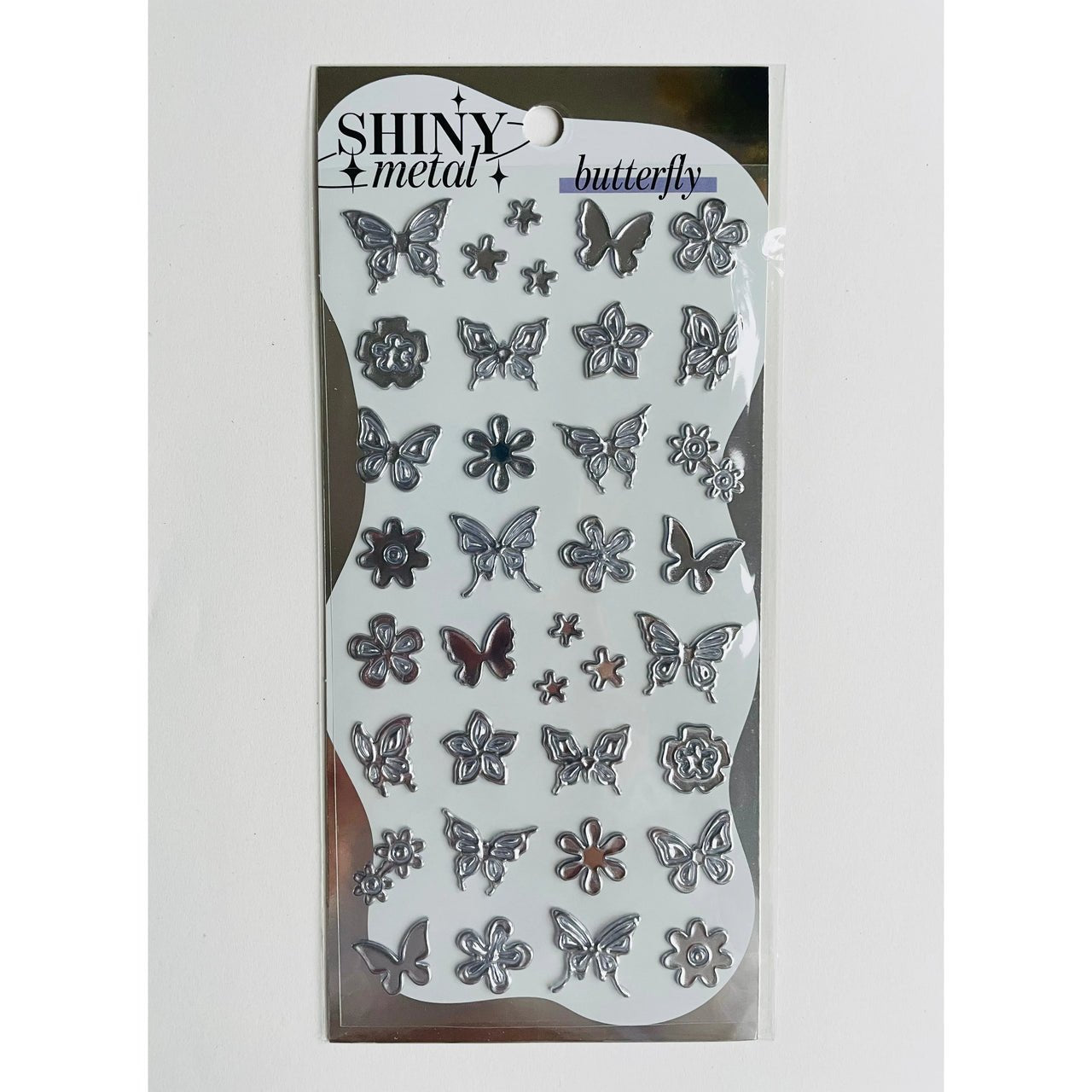 Japan Mind Wave Shiny Metal Stickers - Butterfly - Neko Stationary