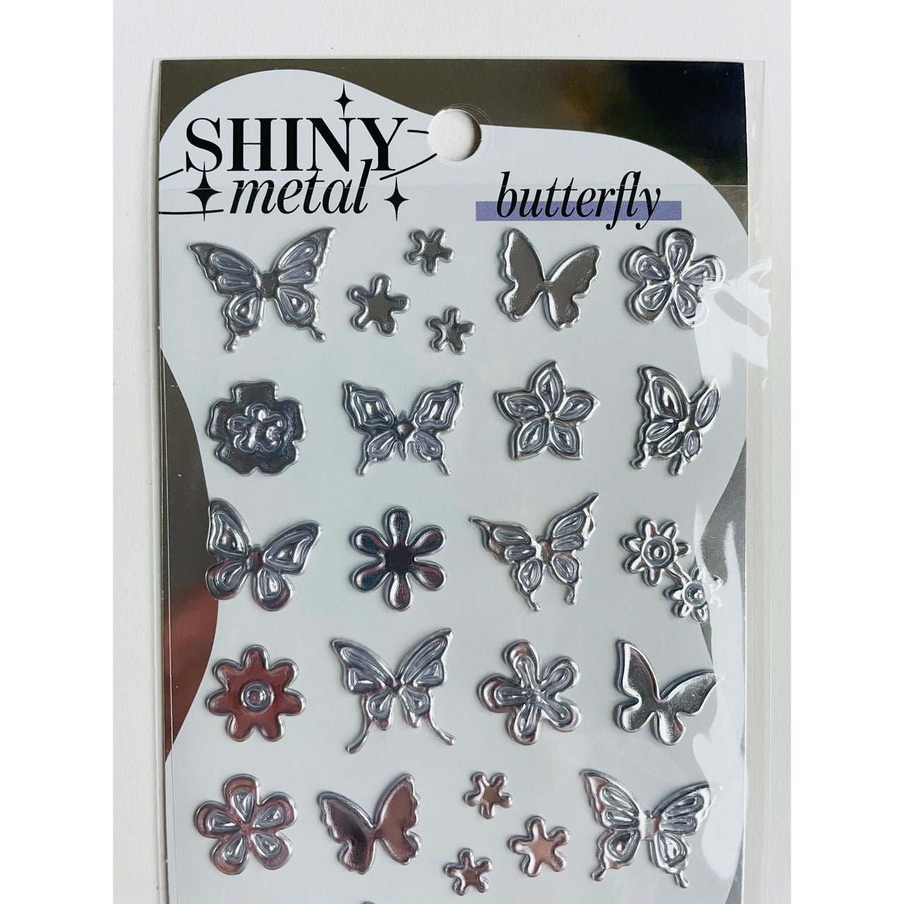 Japan Mind Wave Shiny Metal Stickers - Butterfly - Neko Stationary