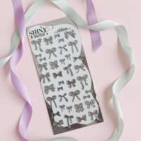 Japan Mind Wave Shiny Metal Stickers - Ribbon - Neko Stationary